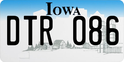 IA license plate DTR086