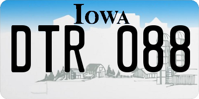 IA license plate DTR088