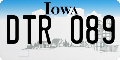 IA license plate DTR089
