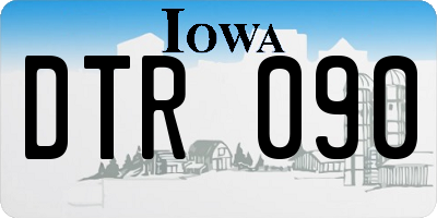 IA license plate DTR090