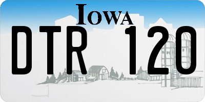 IA license plate DTR120