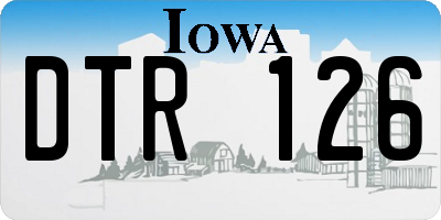 IA license plate DTR126