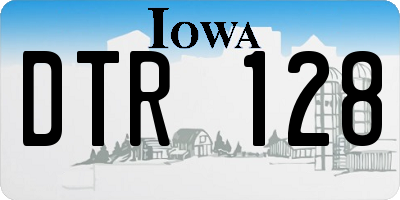 IA license plate DTR128