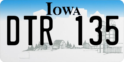 IA license plate DTR135
