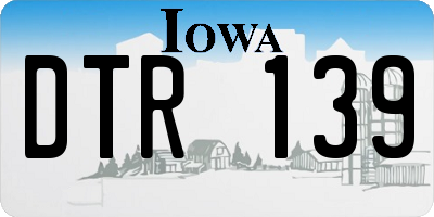 IA license plate DTR139