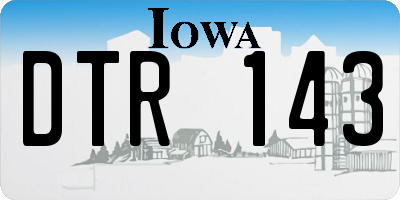 IA license plate DTR143