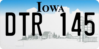 IA license plate DTR145