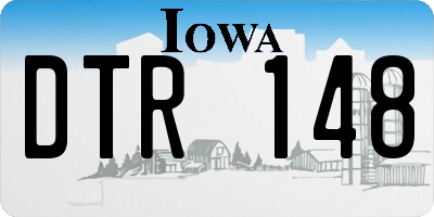 IA license plate DTR148