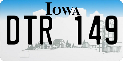 IA license plate DTR149