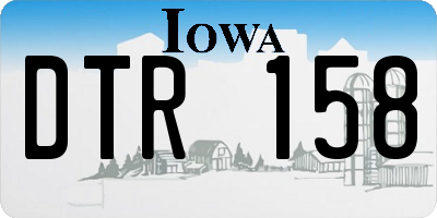 IA license plate DTR158