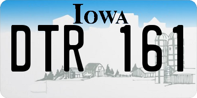 IA license plate DTR161