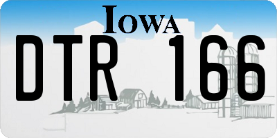 IA license plate DTR166