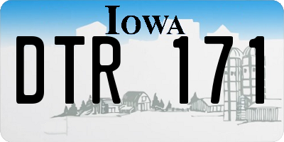 IA license plate DTR171