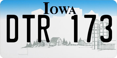 IA license plate DTR173