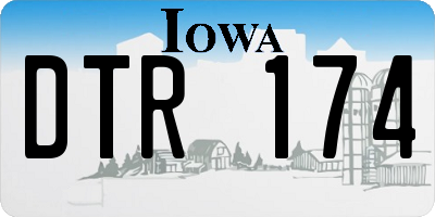IA license plate DTR174