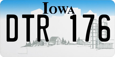 IA license plate DTR176