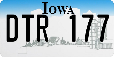 IA license plate DTR177