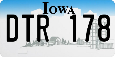 IA license plate DTR178
