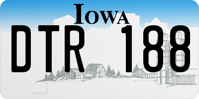 IA license plate DTR188