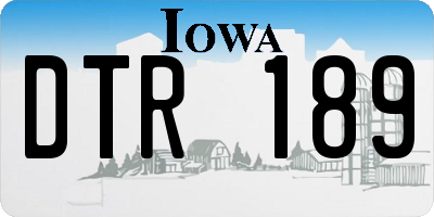 IA license plate DTR189