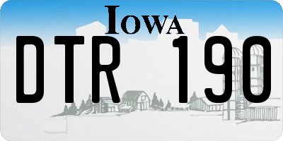 IA license plate DTR190
