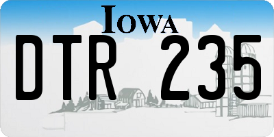 IA license plate DTR235