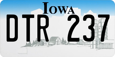 IA license plate DTR237