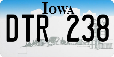 IA license plate DTR238
