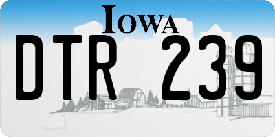 IA license plate DTR239