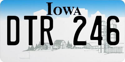 IA license plate DTR246