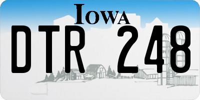 IA license plate DTR248