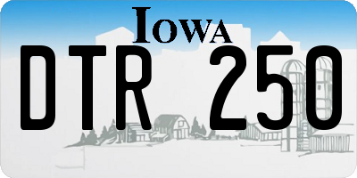 IA license plate DTR250