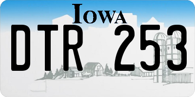 IA license plate DTR253
