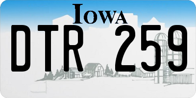 IA license plate DTR259