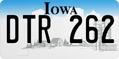 IA license plate DTR262