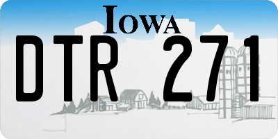 IA license plate DTR271