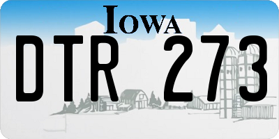 IA license plate DTR273