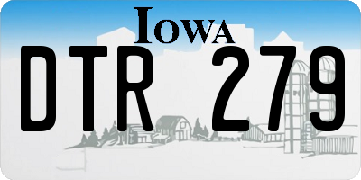 IA license plate DTR279