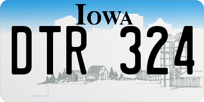 IA license plate DTR324