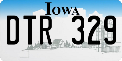IA license plate DTR329