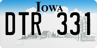 IA license plate DTR331