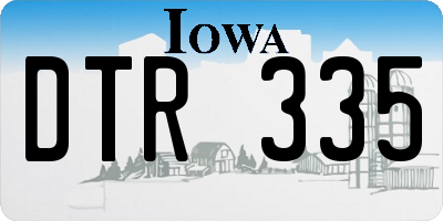 IA license plate DTR335