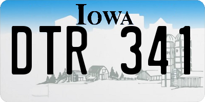 IA license plate DTR341