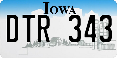 IA license plate DTR343