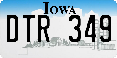 IA license plate DTR349