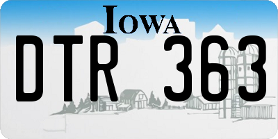 IA license plate DTR363