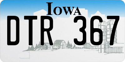 IA license plate DTR367