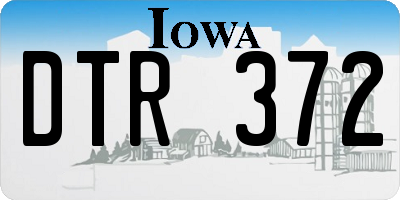 IA license plate DTR372