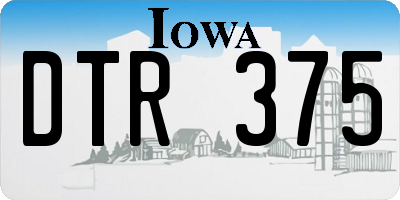 IA license plate DTR375