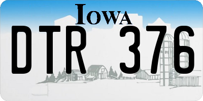 IA license plate DTR376